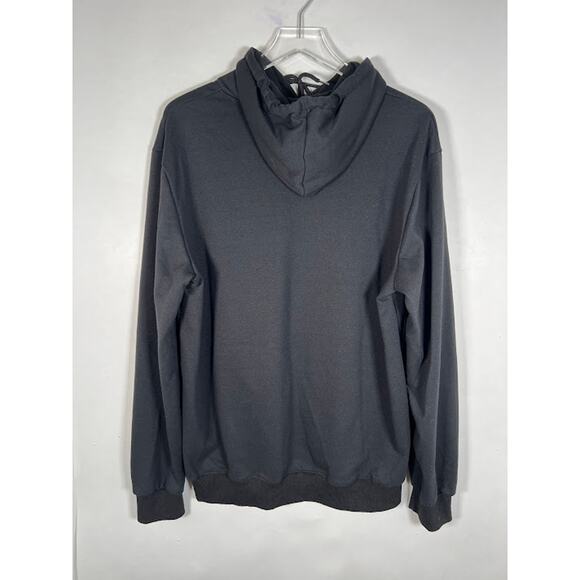 Thrasher Collection Men's Flame Logo Hoodie L Black Yellow Orange Lightweight - Picture 3 of 8